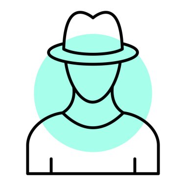 avatar kadın düz tasarım vektör illüstrasyonuyla karşı karşıya