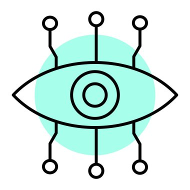 Siber güvenlik sistemi simge vektör çizim tasarımı