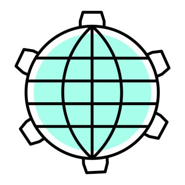 Modern ve teknoloji simgesinin vektör illüstrasyonu