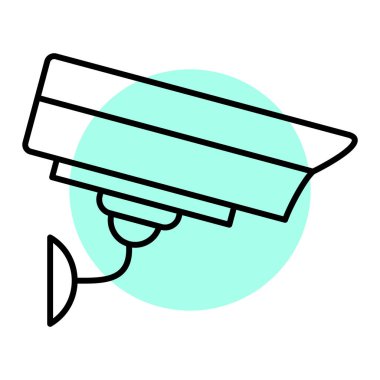 Güvenlik kamerası simgesi vektör illüstrasyonu