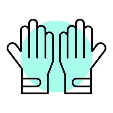 Eldiven simgesi vektör illüstrasyonu