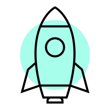 roket ikonu vektör illüstrasyonu