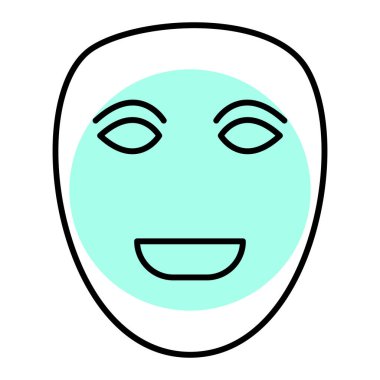 yüz maskesi vektör illüstrasyonu