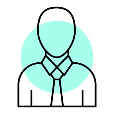 İş adamı. Web simgesi basit illüstrasyon