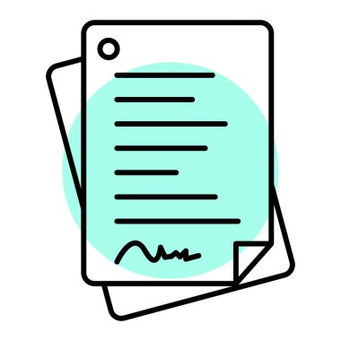 Belge. Web simgesi basit illüstrasyon