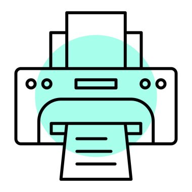 Yazıcı. Web simgesi basit illüstrasyon