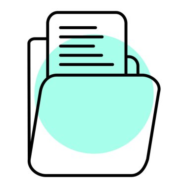 Belge. Web simgesi basit illüstrasyon