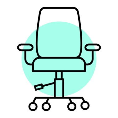 Ofis koltuğu ikonu. vektör illüstrasyonu