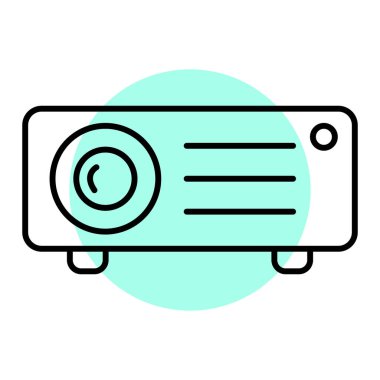 Video kamera simgesi. İnternet için radyo vektör simgelerinin özet çizimi