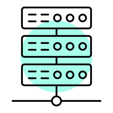 veritabanı sunucu ikonu vektör illüstrasyonu