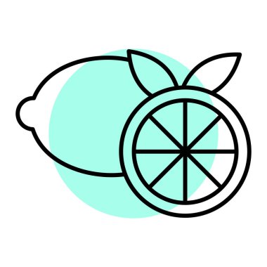 limon simgesi vektör illüstrasyonu