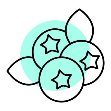 Çizgi film yaban mersinlerinin vektör çizimi