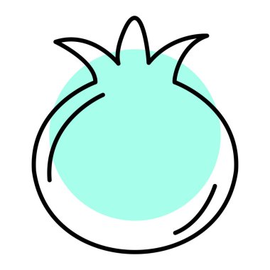 Taze meyve ikonu. vektör illüstrasyonu