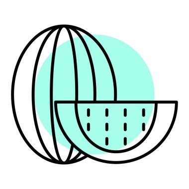 Taze meyve ikonu. vektör illüstrasyonu