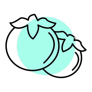 taze meyve ikonu vektör çizimi tasarımı