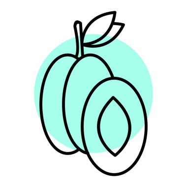 Sağlıklı gıda ikonunun vektör çizimi