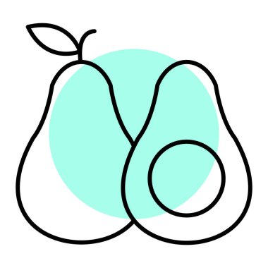 taze meyve ikonu vektör illüstrasyon grafik tasarımı