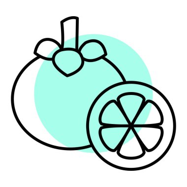 taze meyve ikonu vektör illüstrasyon grafik tasarımı