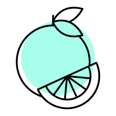 taze meyve ikonu vektör çizimi tasarımı