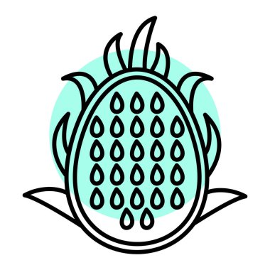 taze meyve ikonu vektör çizimi tasarımı