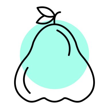 armut meyve ikonu vektör illüstrasyon grafik tasarımı