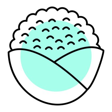 Yiyecek ve içecek ikonunun vektör illüstrasyonu