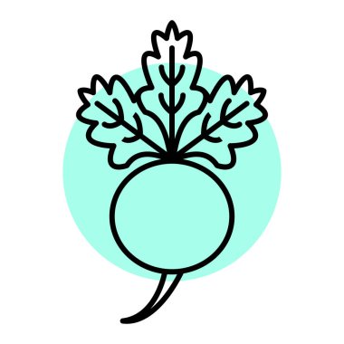 sebze vektörü ince çizgi simgesi