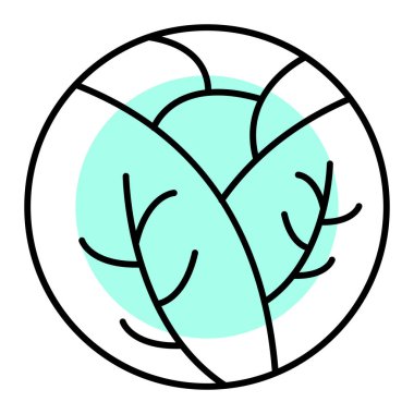 Bir tenis topu ikonunun vektör çizimi