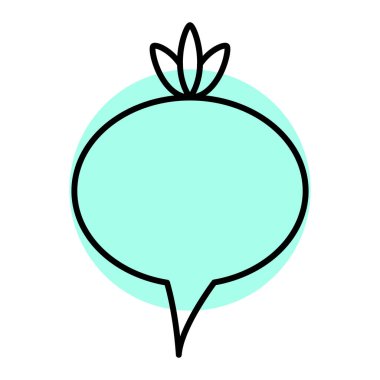 Sebze simgesinin vektör illüstrasyonu