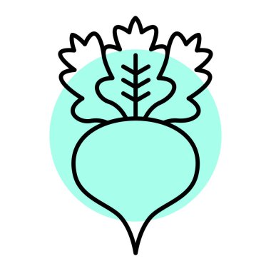 taze sebze ikonu vektör illüstrasyonu