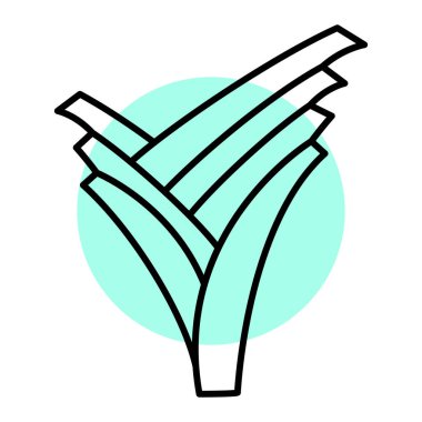 Yaprak ikonu vektör illüstrasyonu