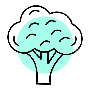 Brokoli. Web simgesi basit illüstrasyon