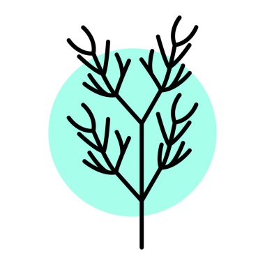 Yapraklı bir ağacın vektör çizimi