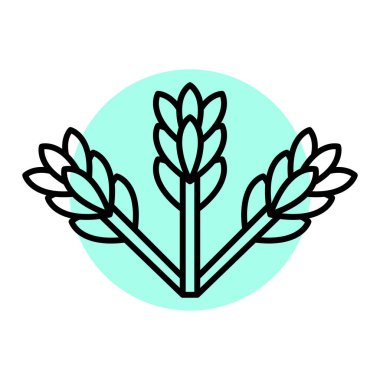 Buğday simgesi vektör illüstrasyonu