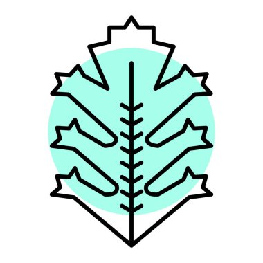 Yaprak. Web simgesi vektör illüstrasyonu