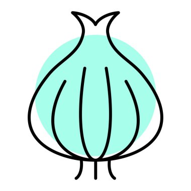 Soğan ikonu. Ağ için basit lahana vektör simgeleri çizimi