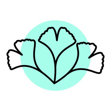 tek renk biçimli çiçek simgesi izole arkaplan