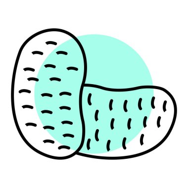 Avokado ikonu. Web için karpuz vektör simgelerinin özet çizimi