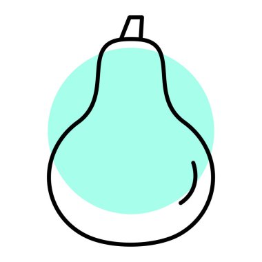 Armut meyve ikonu. papaya vektör illüstrasyonunun karikatürü