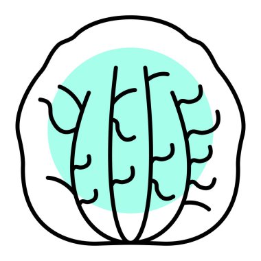 Çizgi film yaprağının çizgi çizimi