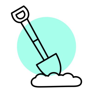 kürek simgesi vektör illüstrasyonu