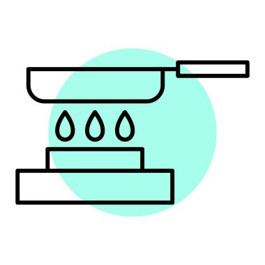Su damlası ikonu. Web için gaz yakıcı vektör simgelerinin özet çizimi