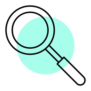 Büyütme cam vektör simgesi. İzometrik biçim ince çizgi elementi aynı zamanda ağ ve mobil uygulama için de kullanılabilir