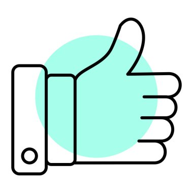 El ve başparmaklar izole edilmiş simge. Vektör illüstrasyonu 10