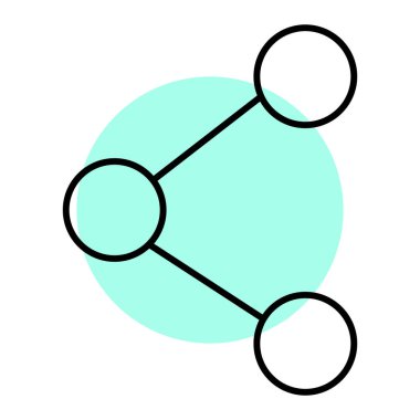 ağ paylaşım vektör çizgisi simgesi