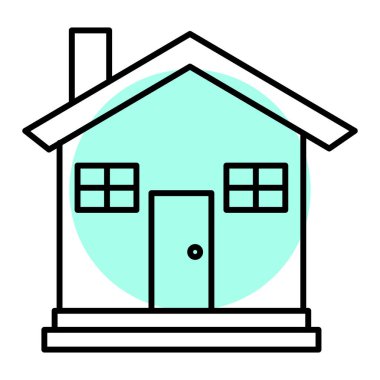 Ev ikonu. Web için ev vektör simgelerinin özet çizimi