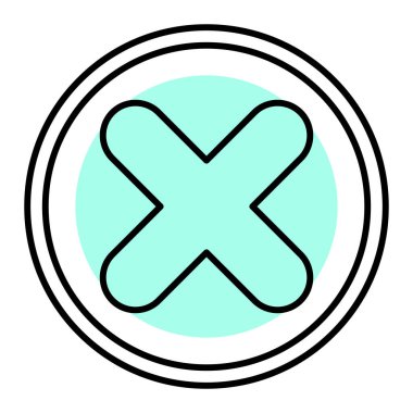 Simge, vektör illüstrasyonunu iptal et