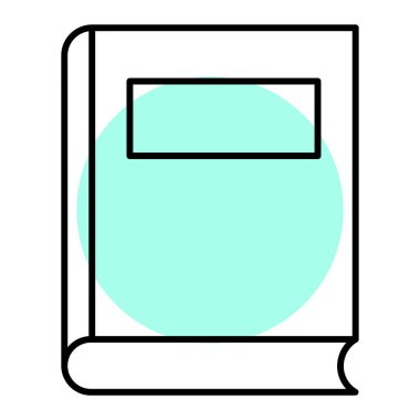 Kitap ve kitap ikonu. Eğitim vektörü resimleme çizelgesinin taslağı. Yalnız tasarım. bilgisayar sembolü.