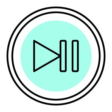 Oynat duraklat düğmesinin vektör illüstrasyonu