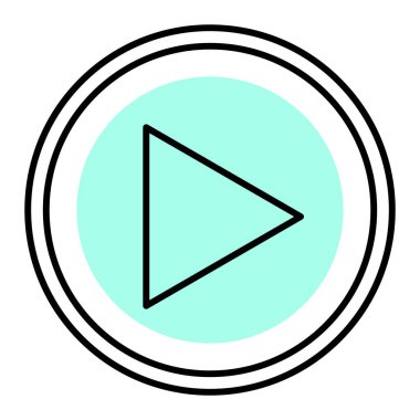 Çal düğmesi simgesi. vektör illüstrasyonu